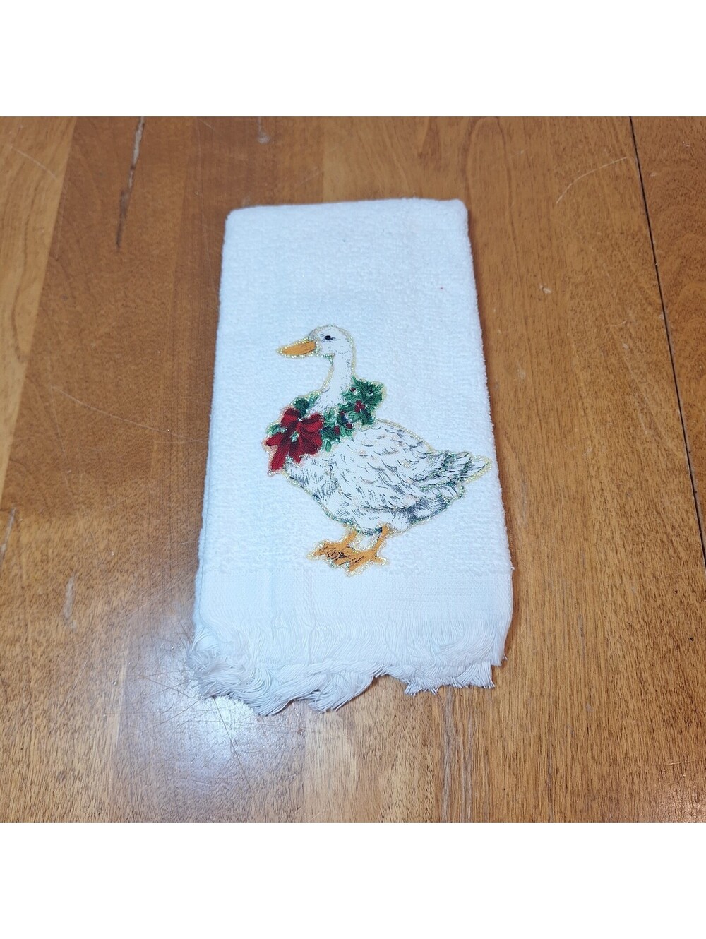 VTG Goose Terry Hand Towel Cannon Grandma Core Swan Terrycloth USA Geese 17x11.5